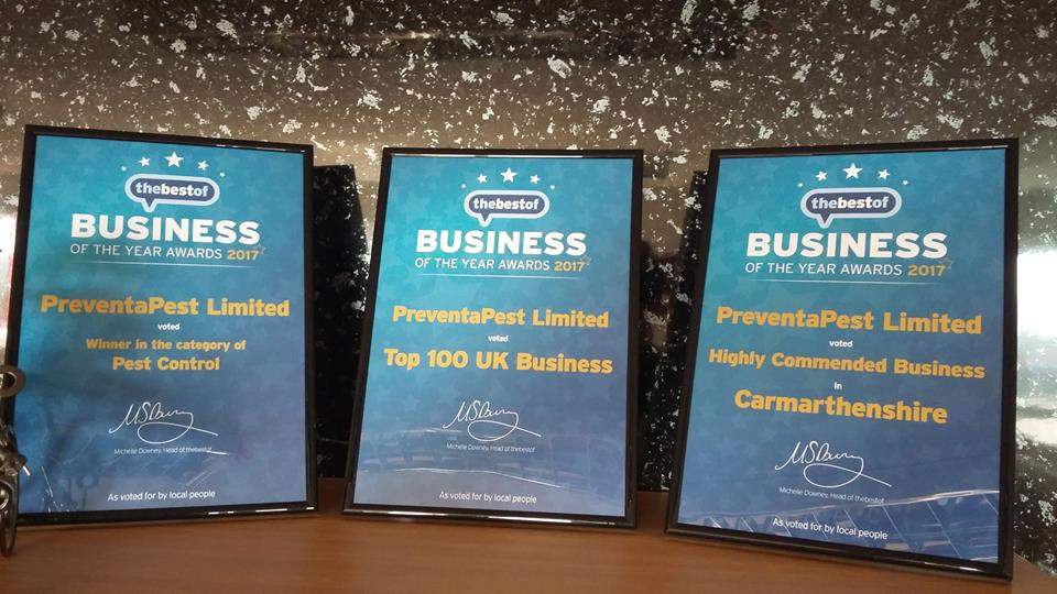 Award Winning Company - PreventaPest Limited